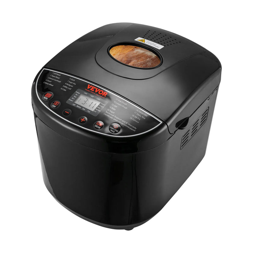 VEVOR 2LB 19-in-1 Bread Maker Automatic Compact Dough Machine Nonstick Inner Pot