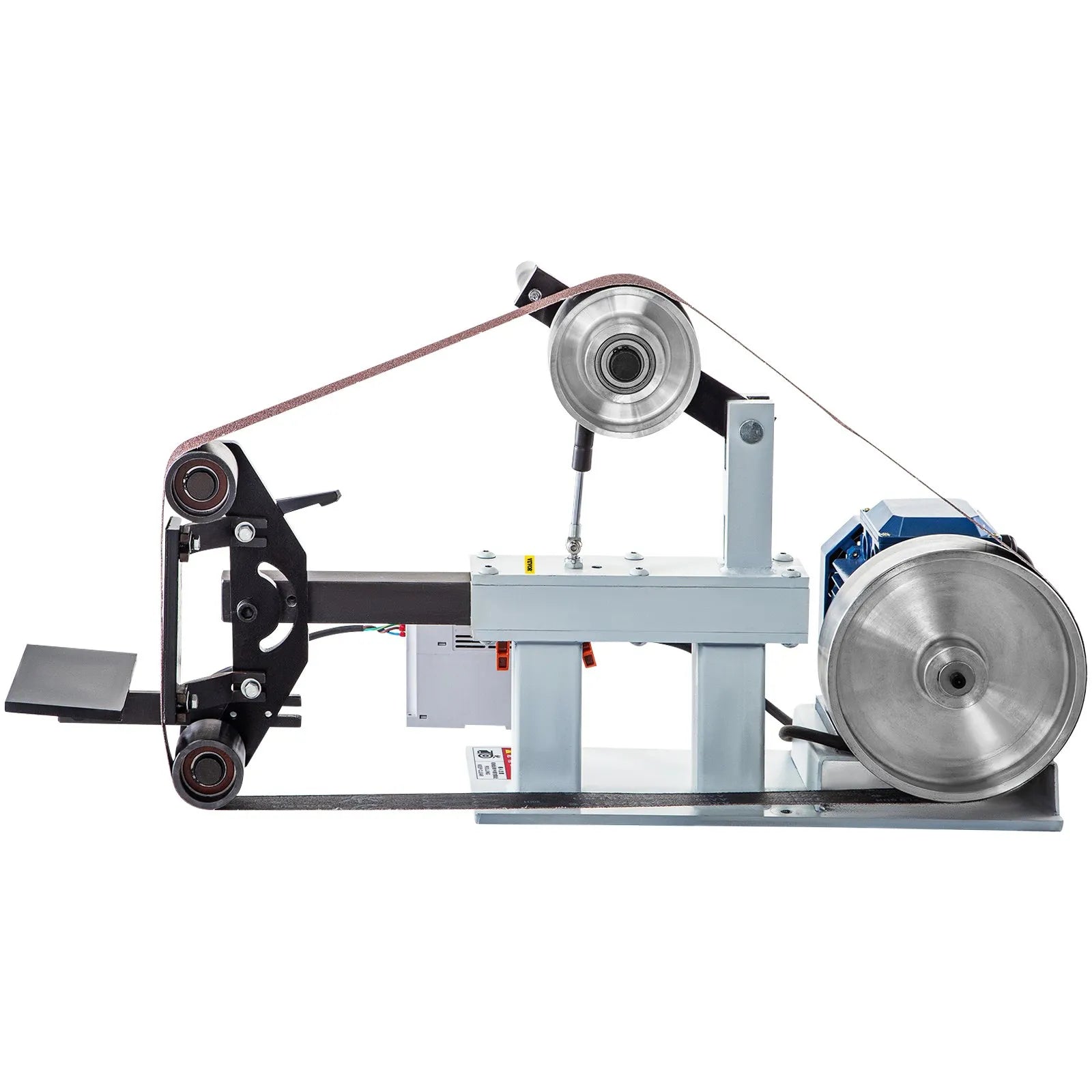 VEVOR 2Hp Belt Grinder 2 x 82inch Variable Speed Belt Sander with 3 Grinding Wheel Bench Sander 12inch Wheel and Flat Platen Tool Rest for Knife Making