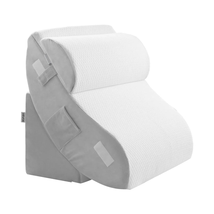 VEVOR Orthopedic Bed Wedge Pillow 4 Pcs Adjustable for Back Leg Neck GERD Sleep