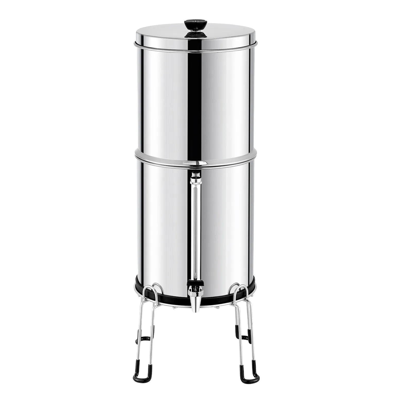 VEVOR 2.25G Gravity-fed Water Filter Countertop System Stainless Steel 4 Filters