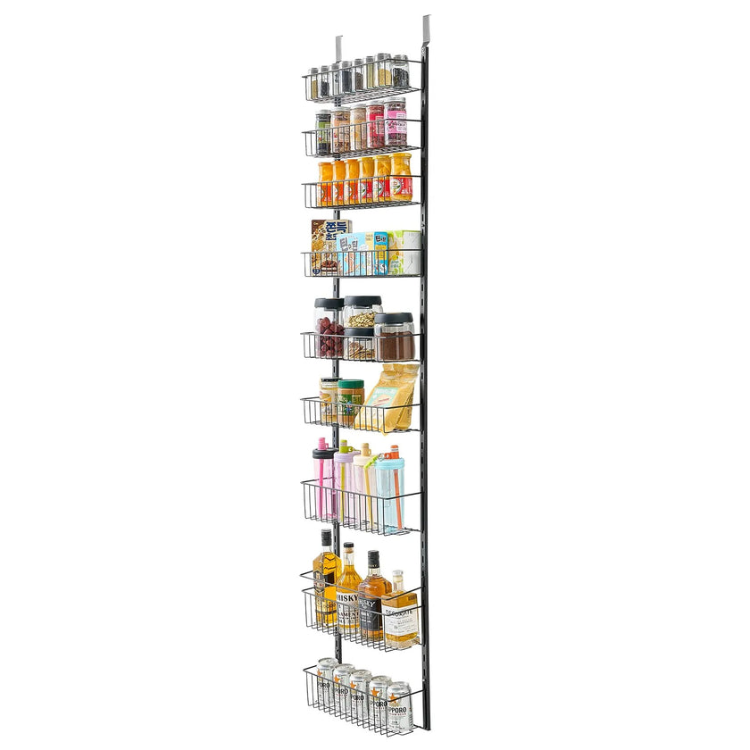 VEVOR 9-Tier Over the Door Pantry Organizer Hanging Storage Rack Adjustable