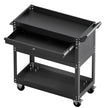 VEVOR 4-Tier Tool Cart on Wheels 350 lb Rolling Work Cart with Drawer & Pegboard