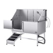 VEVOR 62 Inch Dog Grooming Bath Tub Stainless Steel w Ramp Water Filter Left