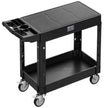 VEVOR 2-shelf Utility Cart 550 lbs 31.3 x 17.7-inch Service Cart with Wheels