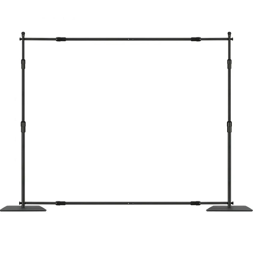 VEVOR 10ft x 10ft Pipe and Drape Kit, Heavy Duty Backdrop Stand with Carbon Steel Base, Adjustable Backdrop Support with 2 Clamps and A Carry Bag for Wedding, Party, Event, Photography, and Exhibition