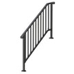 VEVOR 5-6 Step Handrails for Outdoor for Seniors Porch Deck Black Retro Arch