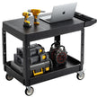 VEVOR 2-shelf Utility Cart 550 lbs 37 x 25.4-inch Service Cart with Wheels