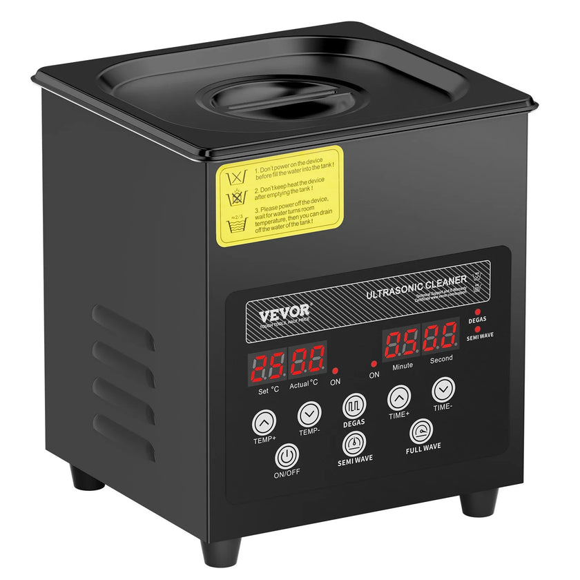 VEVOR 2L Ultra Sonic Cleaner Cleaning Machine with Basket Heater and Timer 60W