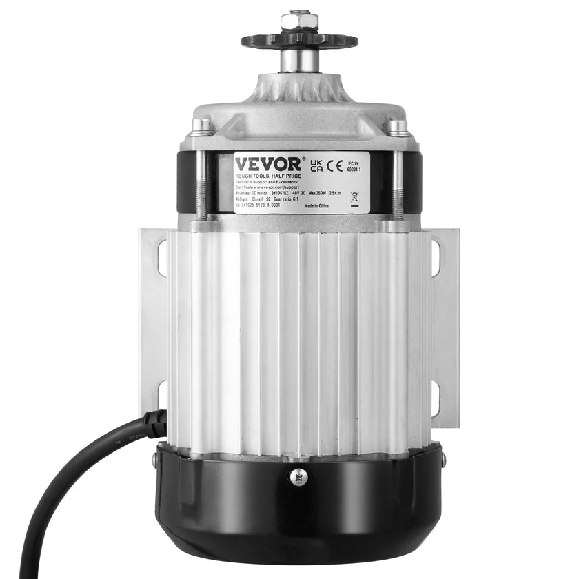 VEVOR 750W Electric Brushless DC Motor Kit 48V 2700rpm with Upgraded Controller