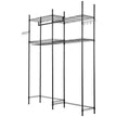 VEVOR Over Washer and Dryer Storage Shelf Two Row 4 Tiers Washer Rack Black