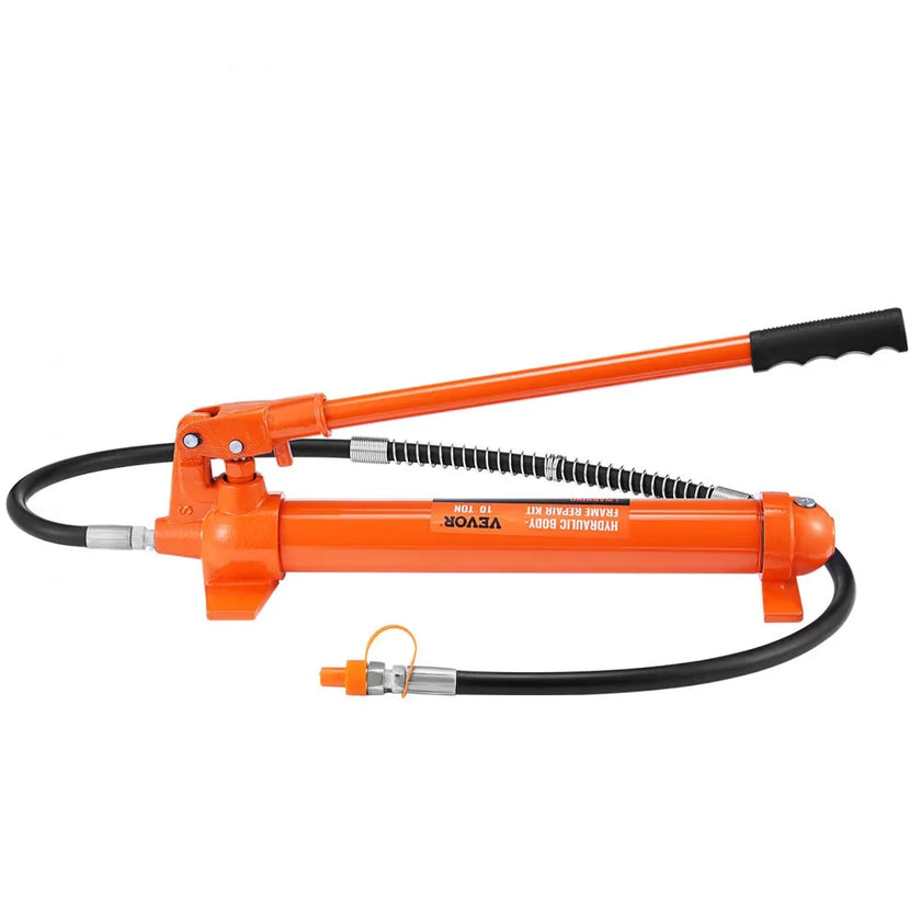 VEVOR 10 Ton Porta Power Kit, Hydraulic Ram with Pump, Car Jack with 4.6 ft/1.4 m Oil Hose, Bent Frame Repair Tool with Storage Case for Automotive, Garage, Heavy Equipment, Mechanic (22046 LBS)