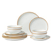 VEVOR 12 PCS Dinnerware Set Ceramic Plates and Bowls Sets Service for 4 White