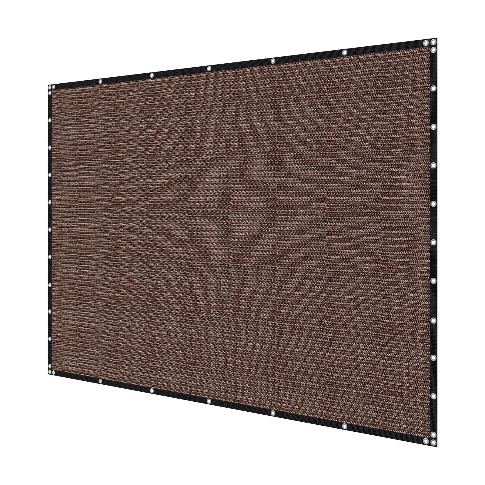 VEVOR 90% Sun Shade Cloth Privacy Screen 10 x 12 ft for Patio Garden (Brown)