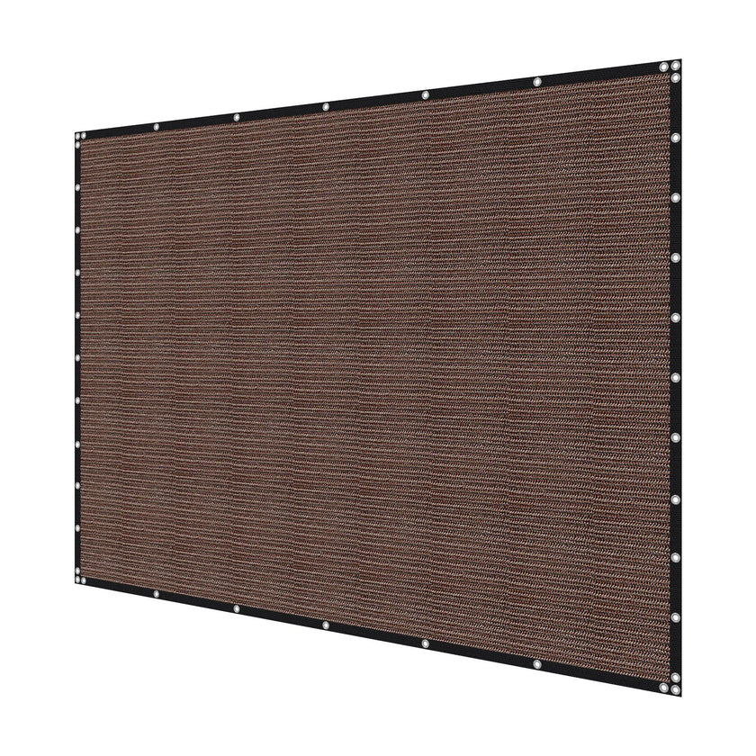 VEVOR 90% Sun Shade Cloth Privacy Screen 10 x 12 ft for Patio Garden (Brown)