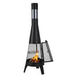 VEVOR 20 In Chiminea Outdoor Wood Burning Firepit with Grill Mesh & Chimney Coat