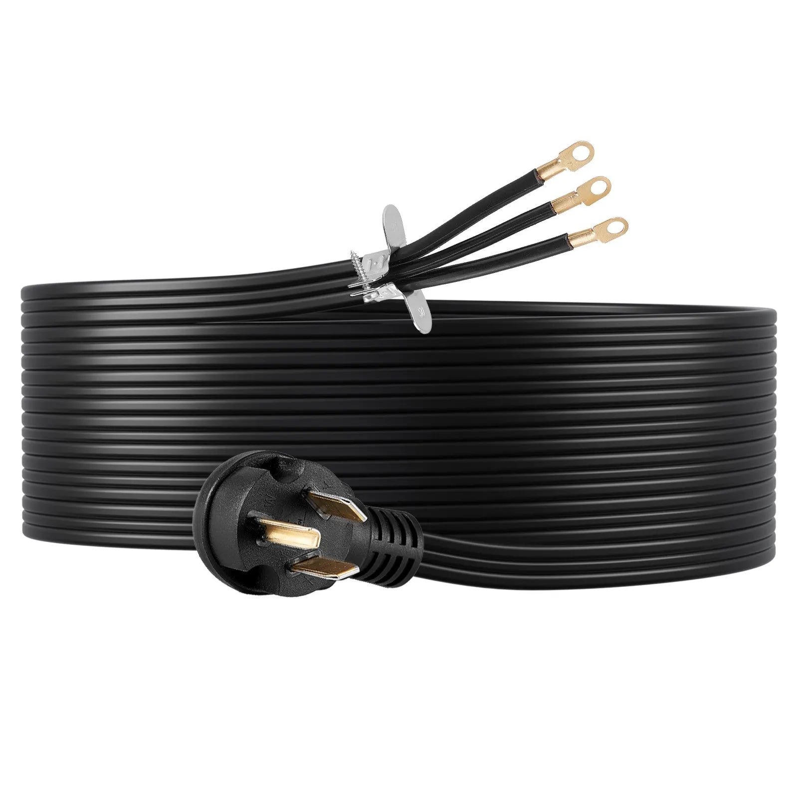 VEVOR 10 ft Dryer Power Cord 3-Prong NEMA 10-30P Dryer Cord w/ Eyelet Connectors