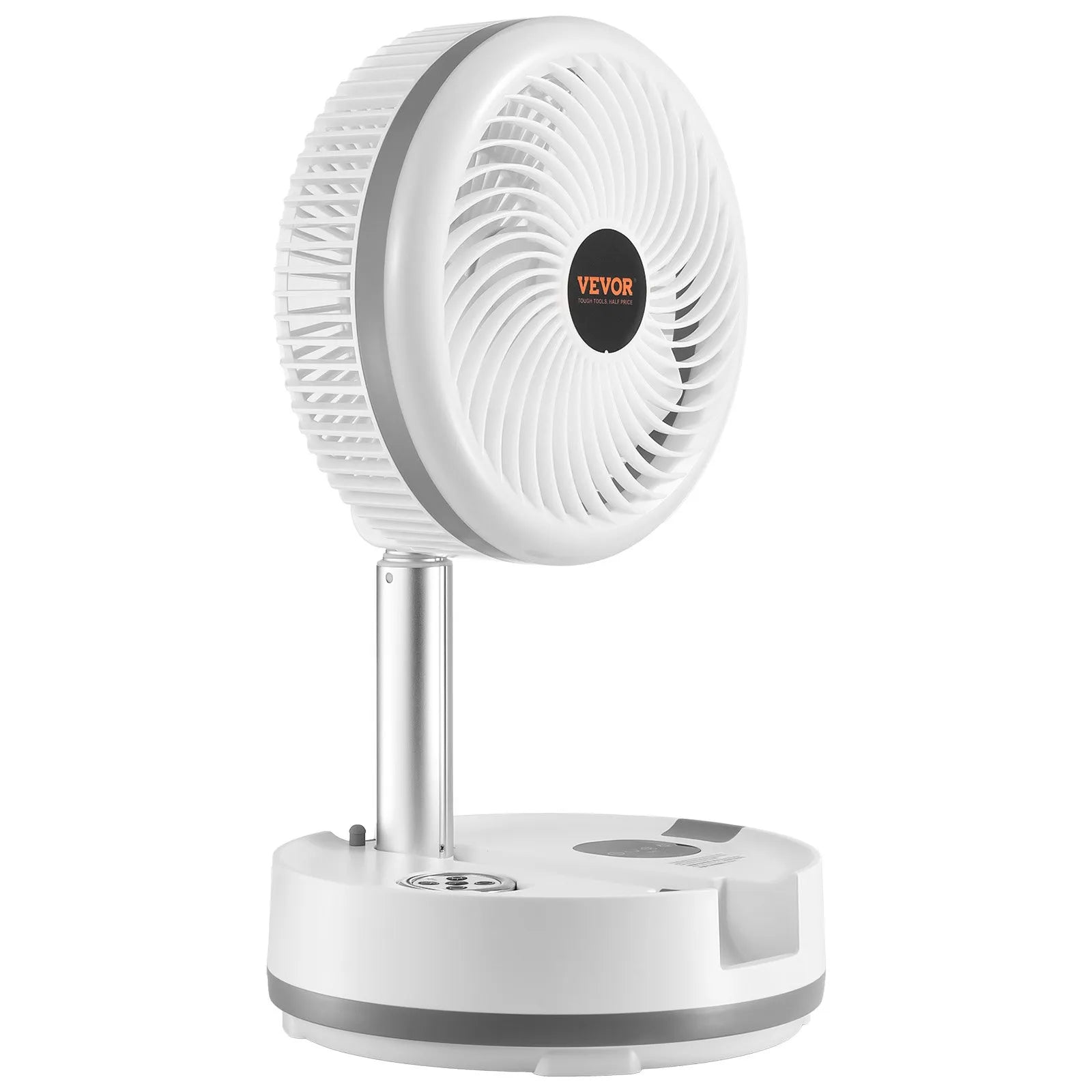VEVOR 10 inch Foldable Rechargeable Oscillating Fan 3 in 1 Remote 9 Speeds