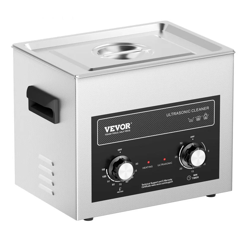 VEVOR 10L Ultrasonic Cleaner with Heater Timer & Basket Digital Sonic Machine