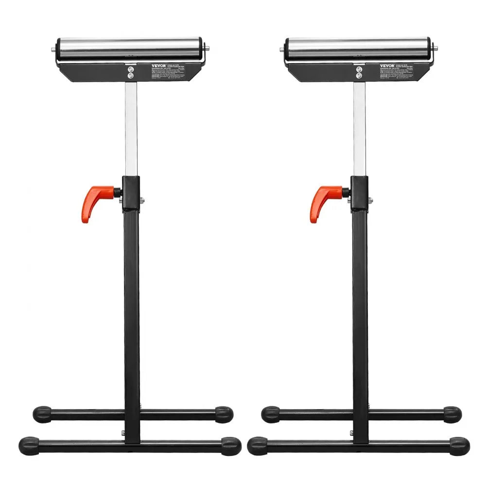 VEVOR 2 PCs Woodworking Roller Stands Max Load 135 lb Adjustable 26.8-42.5 in