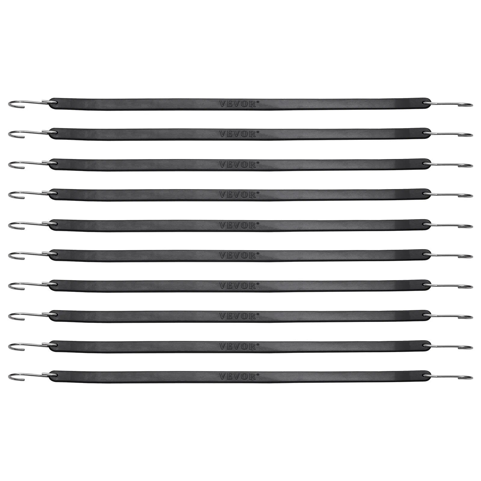VEVOR 50 Pcs Flat Bungee Cord Set 19.8 mm Heavy Duty Bungee Straps with S-Hook