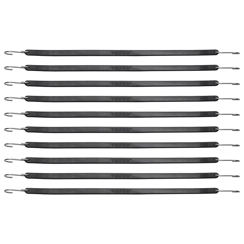 VEVOR 50 Pcs Flat Bungee Cord Set 19.8 mm Heavy Duty Bungee Straps with S-Hook