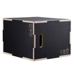 VEVOR 3 in 1 Plyometric Jump Box, 24/20/16 Inch Wooden Plyo Box, Platform & Jumping Agility Box, Anti-Slip Fitness Exercise Step Up Box for Home Gym Training, Conditioning Strength Training, Black