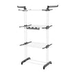 VEVOR 4-Tier Foldable Clothes Drying Rack with 24 Drying Poles and 4 Castors