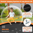 10 Feet Unique Flower Shape Trampoline with Galvanized Steel Frame-Orange