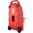 VEVOR 16 Gallon Fuel Caddy, 7.8 L/min, Portable Gas Storage Tank Container with Hand Pump Rubber Wheels, Fuel Transfer Storage Tank for Gasoline Diesel Machine Oil Car Mowers Tractor Boat Motorcycle