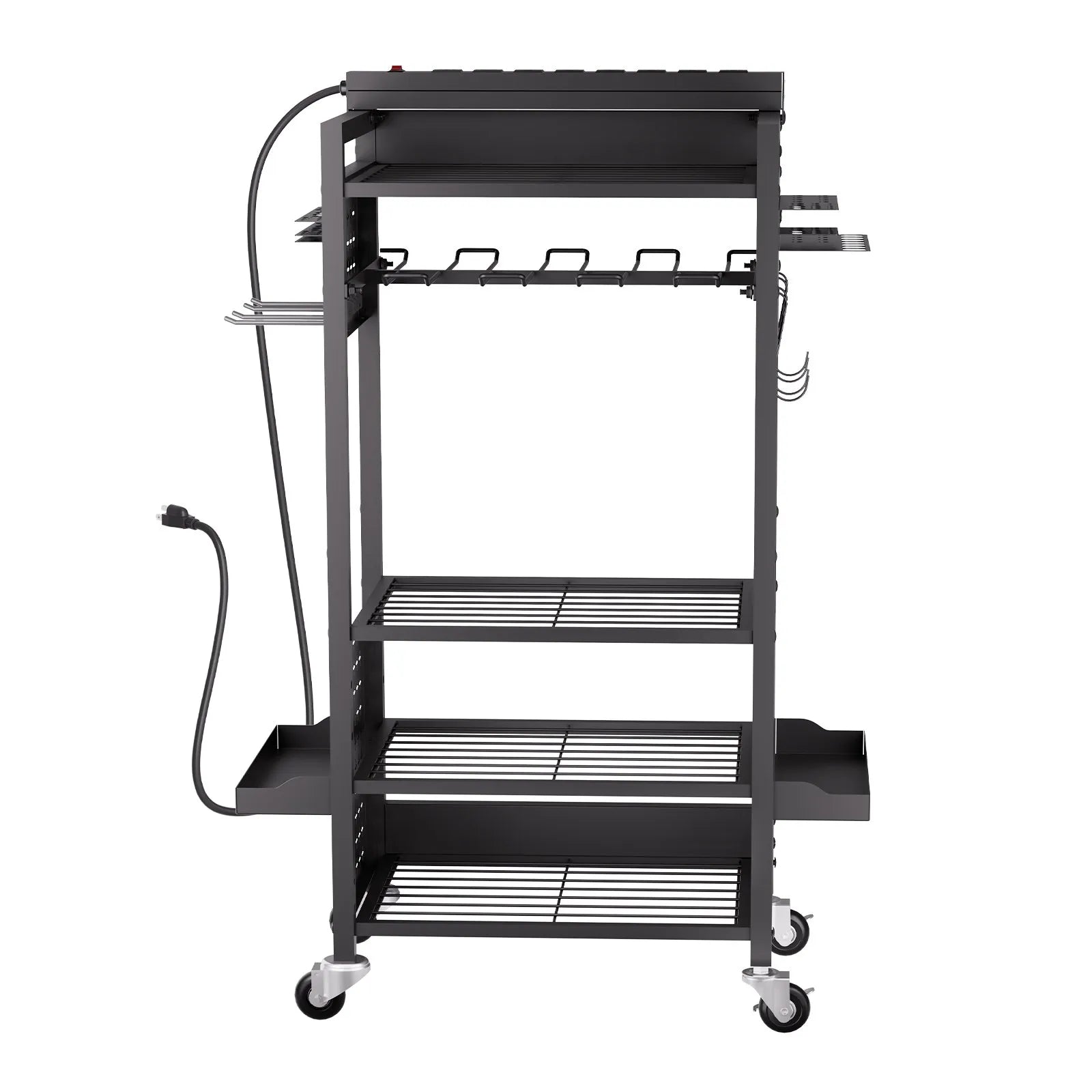 VEVOR 5-tier Tool Organizer Cart with Charging Station Garage Cart on Wheels