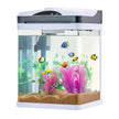 VEVOR 2 Gallon Fish Tank Aquarium LED Square Clear Glass 7 Color Self Cleaning