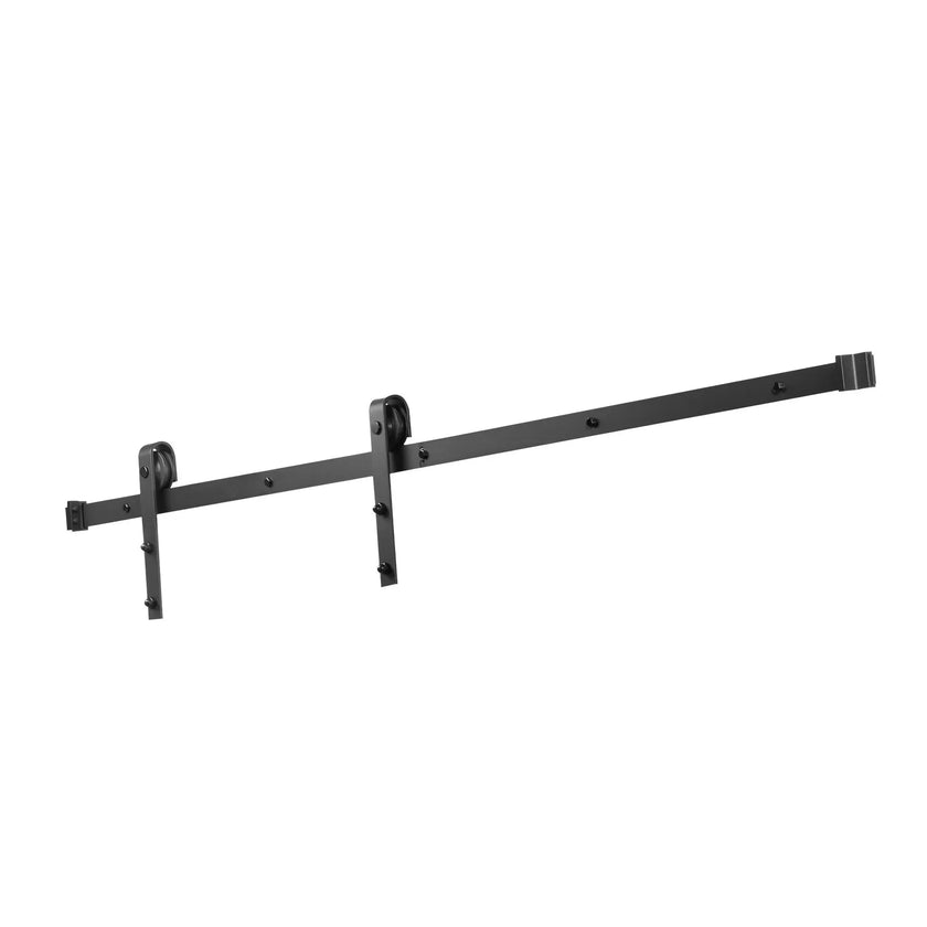 VEVOR 5FT Sliding Barn Door Hardware Kit for Single Sliding Barn Door Black