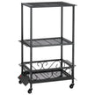 VEVOR 10 Pole Fishing Rod Holder Fishing Rack Cart Organizer for Garage Wheels