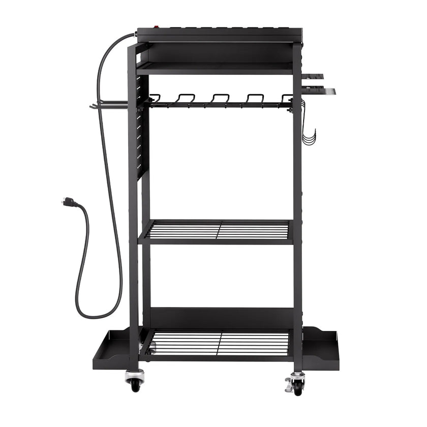 VEVOR 4-tier Tool Organizer Cart with Charging Station Garage Cart on Wheels