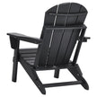 VEVOR Adirondack Chair Plastic Set of 2 All-Weather Folding Fire Pit Black