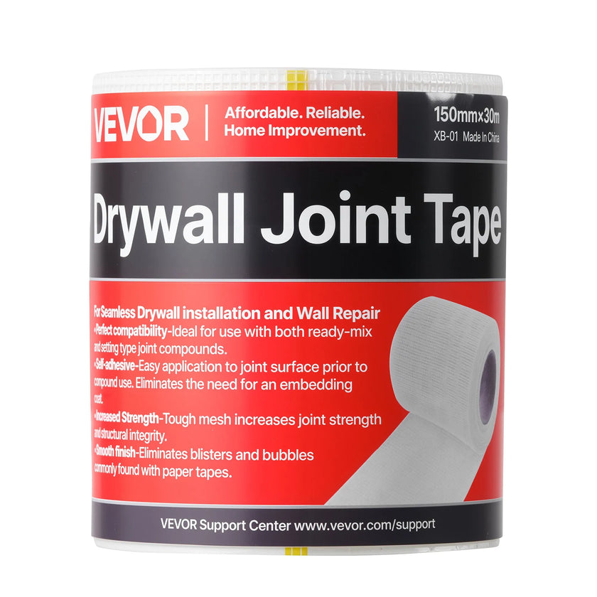 VEVOR 12 Rolls 98.43 ft x 5.91 inch Self-Adhesive Fiberglass Drywall Mesh Tape