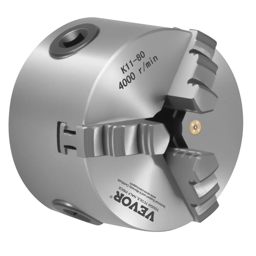 VEVOR 3 Inch 3-Jaw Self-Centering Lathe Chuck for Lathe Drilling Milling Machine