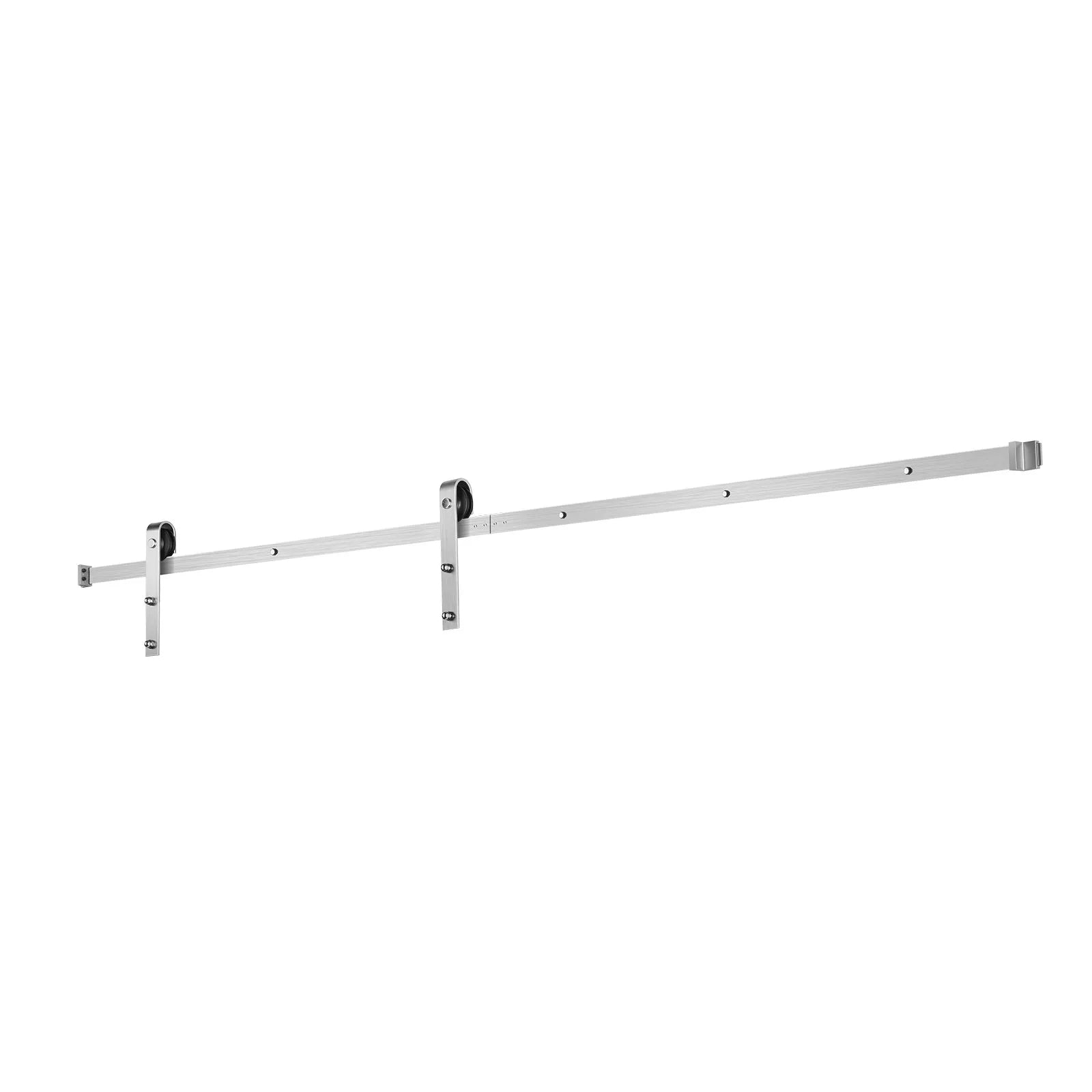 VEVOR 8FT Sliding Barn Door Hardware Kit for Single Sliding Barn Door Silver