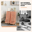 20 Drawers Rolling Storage Cart Studio Organizer-Peach