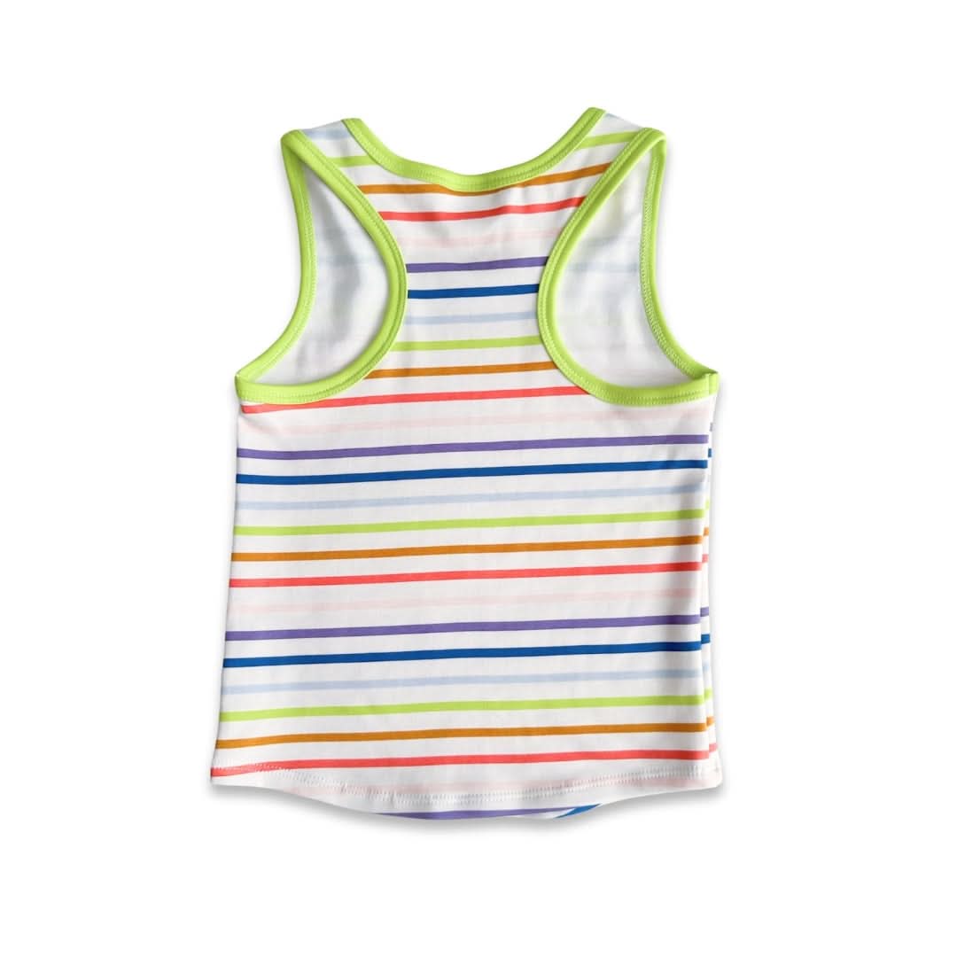 Kids' Bamboo Racerback Tank | Blue Checkers