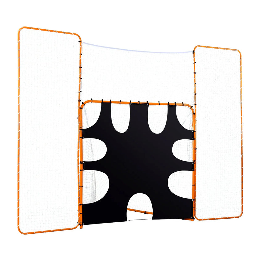 VEVOR 12x9 ft 3-IN-1 Lacrosse Goal Net with Backstop Target Rebounder Equipment