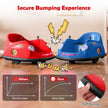 12V Electric Kids Ride on Bumper Car Battery Powered Bumping Car with Remote Control-Red