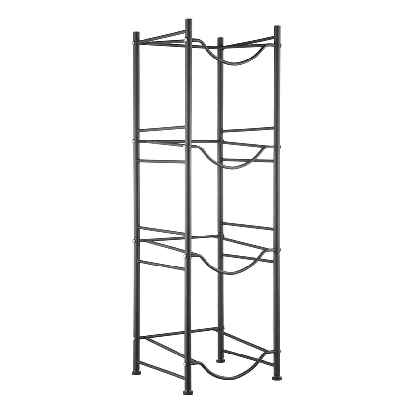 VEVOR 4 Tiers Water Jug Holder Single Row Water Bottle Rack for 4 Bottles Black