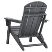VEVOR Adirondack Chair Plastic Set of 2 All-Weather Folding Fire Pit Gray