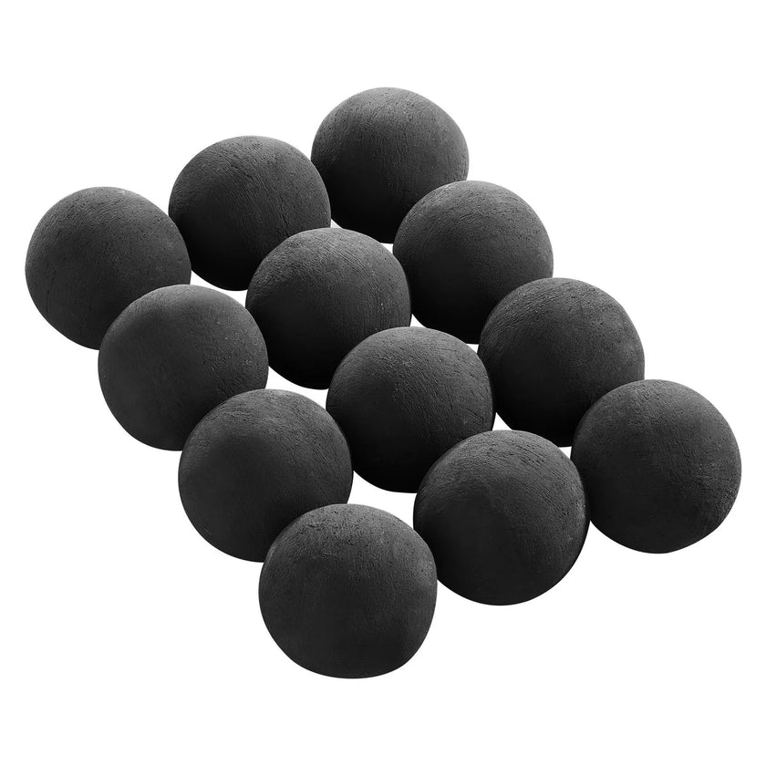 VEVOR 4 Inch 12 Pcs Ceramic Fire Balls Round Fire Stones Reusable Lava Rocks