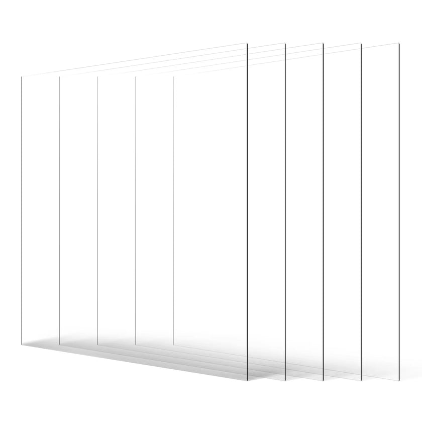 VEVOR 5-Pack PET/Plexiglass Sheets 24 x 36 Inch Plastic Sheets 0.04 Inch Thick