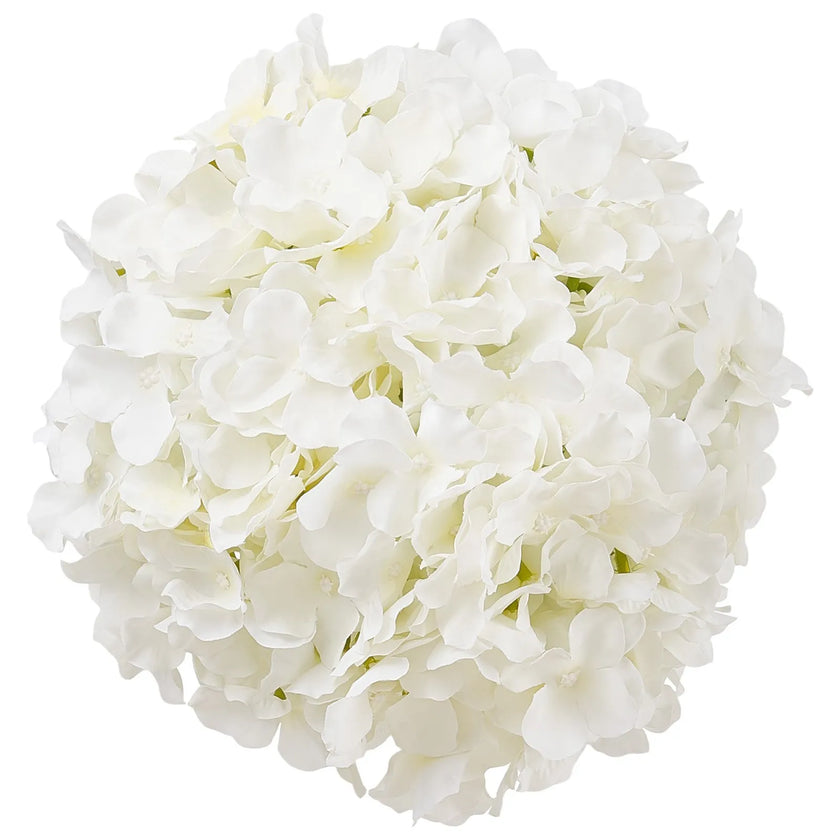 VEVOR 305 Pcs Artificial Silk Hydrangea Flowers 9.8 In Bouquet Arrangement White
