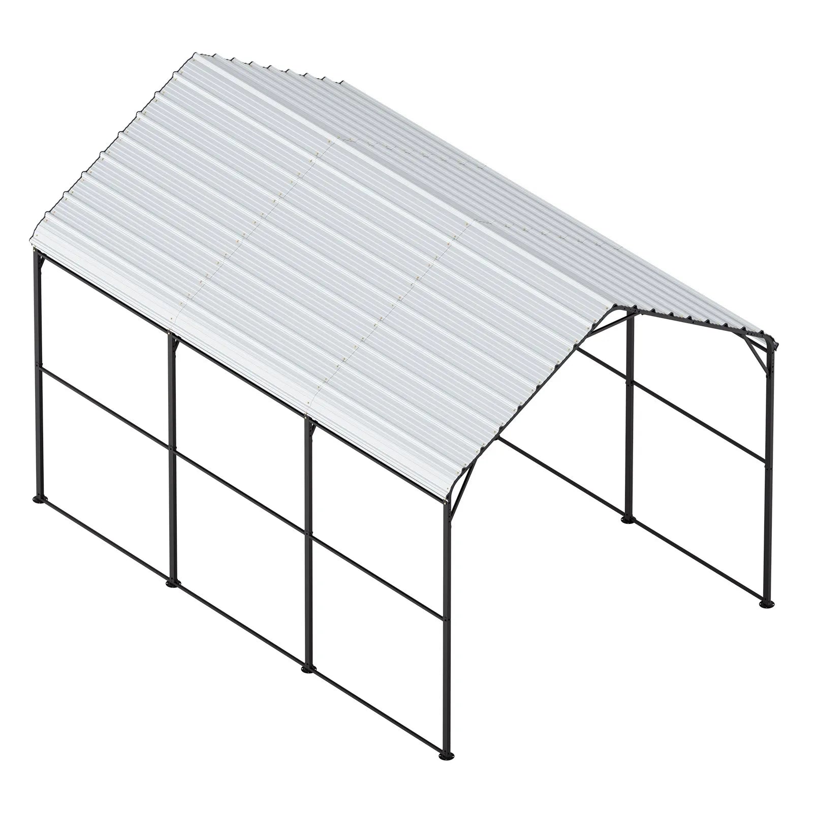 VEVOR 10' x 15' Metal Carport Heavy Duty Outdoor Car Shelter Garage for Boats