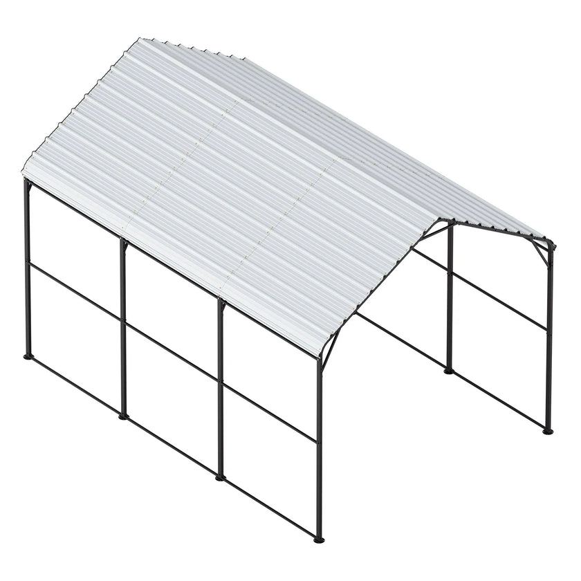 VEVOR 10' x 15' Metal Carport Heavy Duty Outdoor Car Shelter Garage for Boats