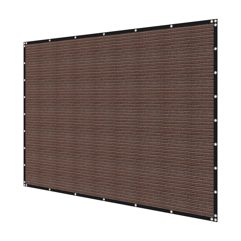 VEVOR 90% Sun Shade Cloth Privacy Screen 8 x 12 ft for Patio Garden (Brown)